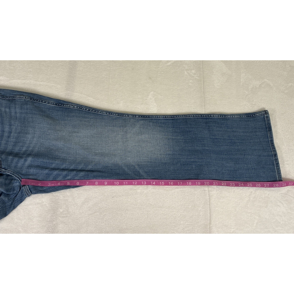 White House Black Market Extra High Rise Skinny Flare Embroidered Jean Size 8S - Picture 15 of 15